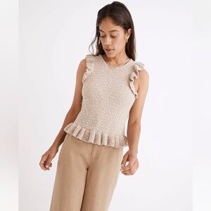 Madewell Nicollet Ruffle Sweater Tank